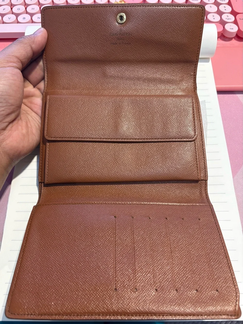 Louis Vuitton Monogram Canvas Fold Wallet - Brown & Gold
